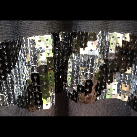 Wet Seal black silver sequenced sleeveless dress - Picture 4 of 5